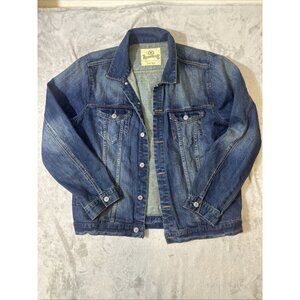 Roebuck & Co Denim Jacket Men’s XL Blue Jean Trucker Button Front Classic Style